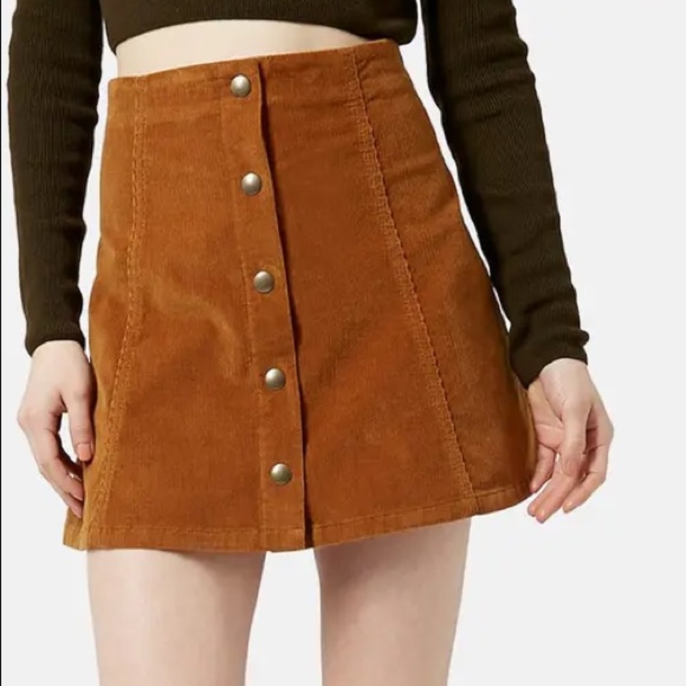 Topshop Brown Skirt